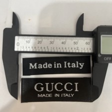 2pc Woven Gucci Sewing Logo Garment Clothing Labels 1”x 2”+ Italy label  picture