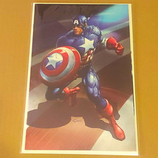 Marvel Captain America #7 1:50 Ratio Clayton Crain Virgin Variant Cover  picture