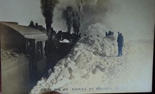 Rare Ghost town RPPC Dedman, New Mexico Train / snowbank - N.M. picture