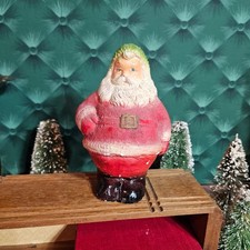 Vintage Roly-Poly Santa Figure with Green Cap Detail picture
