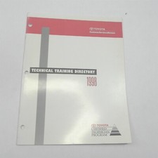 VINTAGE 1999 TOYOTA TRAINING DIRECTORY SERVICE GUIDE BOOK CLASSES ASE picture