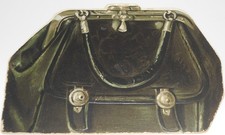 Vintage Die Cut Tucks Purse~Chirstmas Time~Artisitc Series Opens Up picture