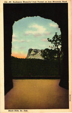 Postcard Mount Rushmore as seen from tunnel on Iron Mountain Road, South Dakota picture