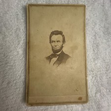 Antique Abraham Lincoln CDV Photo 1864 Civil War Portrait Ruled Border O-92 Rare picture