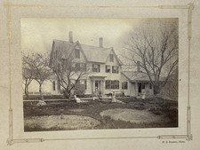 Large Mounted Photo Home House Man Top Hat Woman Nashua New Hampshire picture