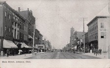 Alliance OH Ohio Main Street Early 1900s Department Store Vtg Postcard 24A picture