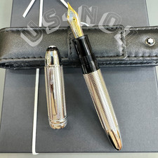 💥 Hot MONTBLANC Heritage Silver Barley Fountain Pen Rare Luxury Gift Set Rare💥 picture