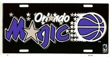 ORLANDO MAGIC NBA METAL LICENSE PLATE AUTO TAG BLACK #768 picture
