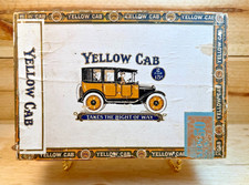 Scarce c1917 Vtg Antique Yellow Cab Cigar Box - More Cigar Boxes In My Store picture