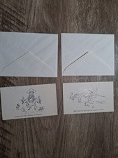 Lot of 2 1968 Western Humor Greeting Cards Indian Art Crafts Unused picture