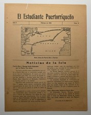VINTAGE NEWSPAPER / EL ESTUDIANTE PUERTORRIQUENO / PUERTO RICO 1936 RARE picture