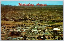 Wickenburg Arizona Aerial Town View Petley Studios Postcard PC348 picture