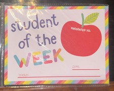 Student of The Week Colorful Classics Certificates W/red Apple, 24 ct picture