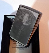 Custom Engraved Black Ice Zippo 150 | Personalized with Photo and Text - New picture