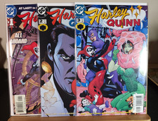 THREE 2001 DC Comics HARLEY QUINN #1 #2 #3 First Poison Ivy Catwoman Cover Trio picture