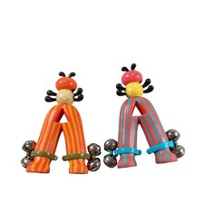 Vintage Battat bells Musical baby rattle bug picture