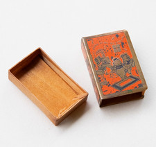 Vintage Walt Disney metal matchbox Three Little Pigs 1933 picture