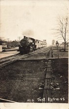 LP11  Unidentified Fast Express Passenger  RR Train RPPC Postcard picture