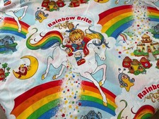 Rainbow Brite bed sheet vintage  picture