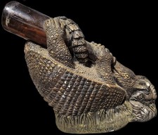 Vintage 1980 Harold Armadillo Drinking Lone Star Beer Bottle Chalkware Display picture