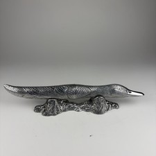 RARE ARTHUR COURT DESIGNS DUCK CARVING SET ON STAND 1986 Knife And Fork W Base picture