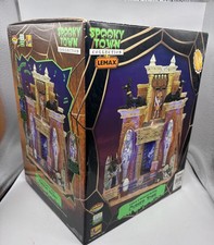 Lemax Spooky Town Tombeau Maudit Illuminated Animated Musical Tomb House 2007 picture