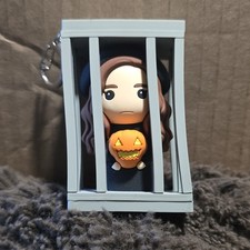 Spirit Halloween Chibi Keychain Detachable Keyring Gray Cage Pumpkin picture
