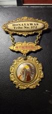 Antique Red Men Honayawas Tribe 372 Member Badge M.C. Lilley Bloomsburg PA picture