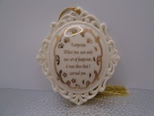 VINTAGE 1998 LENOX FOOTPRINT SCROLL OVAL 3.25