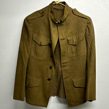 Halle Bros. Co. WWI US Army Olive Drab Wool Tunic Jacket w/ U.S. Eagle Buttons picture