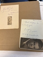 1930s Political Autograph Discovery Paper Lot - Two Signatures picture