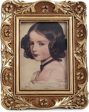 Small Vintage Picture Frames 2.5x3.5 Gold Antique Ornate Wallet Size Picture.... picture