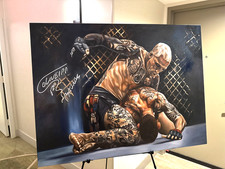 SIGNED CHARLES OLIVEIRA ORIGINAL PAINTING-30 by 40 picture