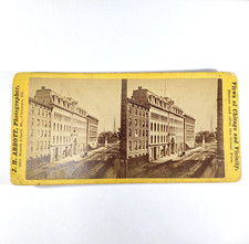 Crosby's Opera House Chicago Fire Stereoview Victorian Photograph J. H. Abbott picture