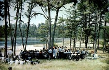 Forestdale MA Chapel in the Grove Robert H. Arnold c1950s-60s Vintage Postcard picture