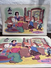 Vintage Set of 9 Walt Disney Laminated Placemats Laminated 1960's picture