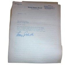 Barry Goldwater Signed Letter 1971 US Senate - Rehnquist SCOTUS Nomination Set picture