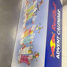Red Bull Advent Calendar Energy Drink Advertising Sign, Blue Red White Yellow picture
