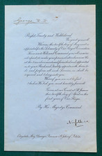 King George VI Queen Elizabeth Royal Coronation Summons to Baroness St John 1937 picture