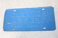 CLAXTON LAWRENCE FORD COUNTRY LICENSE PLATE VINTAGE picture