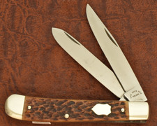 VINTAGE JACK KNIFE BEN UNION STOCK YARDS GERMANY ROGERS BONE TRAPPER KNIFE 36699 picture