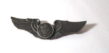 Vintage WW2 Original Coin Silver Pinback Air Crew Wings  3 1/4 Inches picture