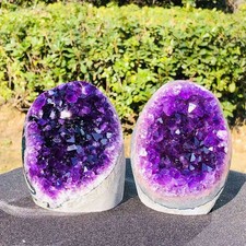 3.91LB 2pcs Natural Amethyst Uruguay Cave Crystal Cluster  Specimen Healing picture