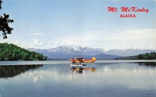 Mt McKinley AK Alaska Floatplane Cessna 170 Aviation Vtg Postcard 31A picture