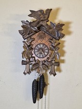 Schneider Black Forest Cuckoo Clock Regula 25-C 1 Day Carved Bird Germany. Read. picture