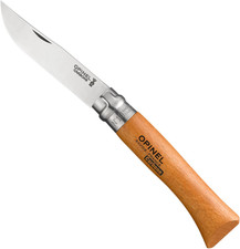 OPINEL No. 10 Carbone - Carbon Steel Folding Pocket Knife, Beechwood Handle picture