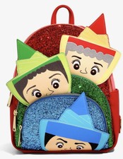 Loungefly Sleeping Beauty Glitter Fairy Godmother‘s Mini Backpack NEW picture