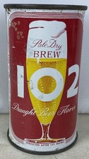 Vintage 1950's Flat Top Red Pale Dry Brew 102 Beer Maier Los Angeles, CA picture