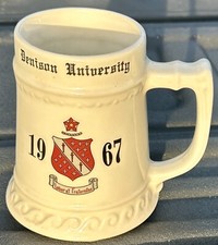 Rare Vintage Denison University 1967 Stein Beer Mug Labor Et Fraternitas Ben picture