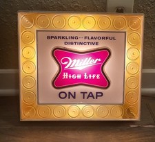 Vintage Miller High Life Beer sign 
